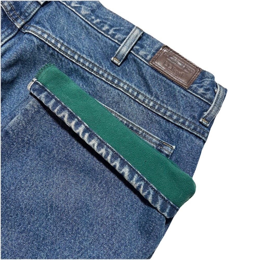 LL Bean Double L Relaxed Fit Men's Fleece Lined Jeans 40 x 32